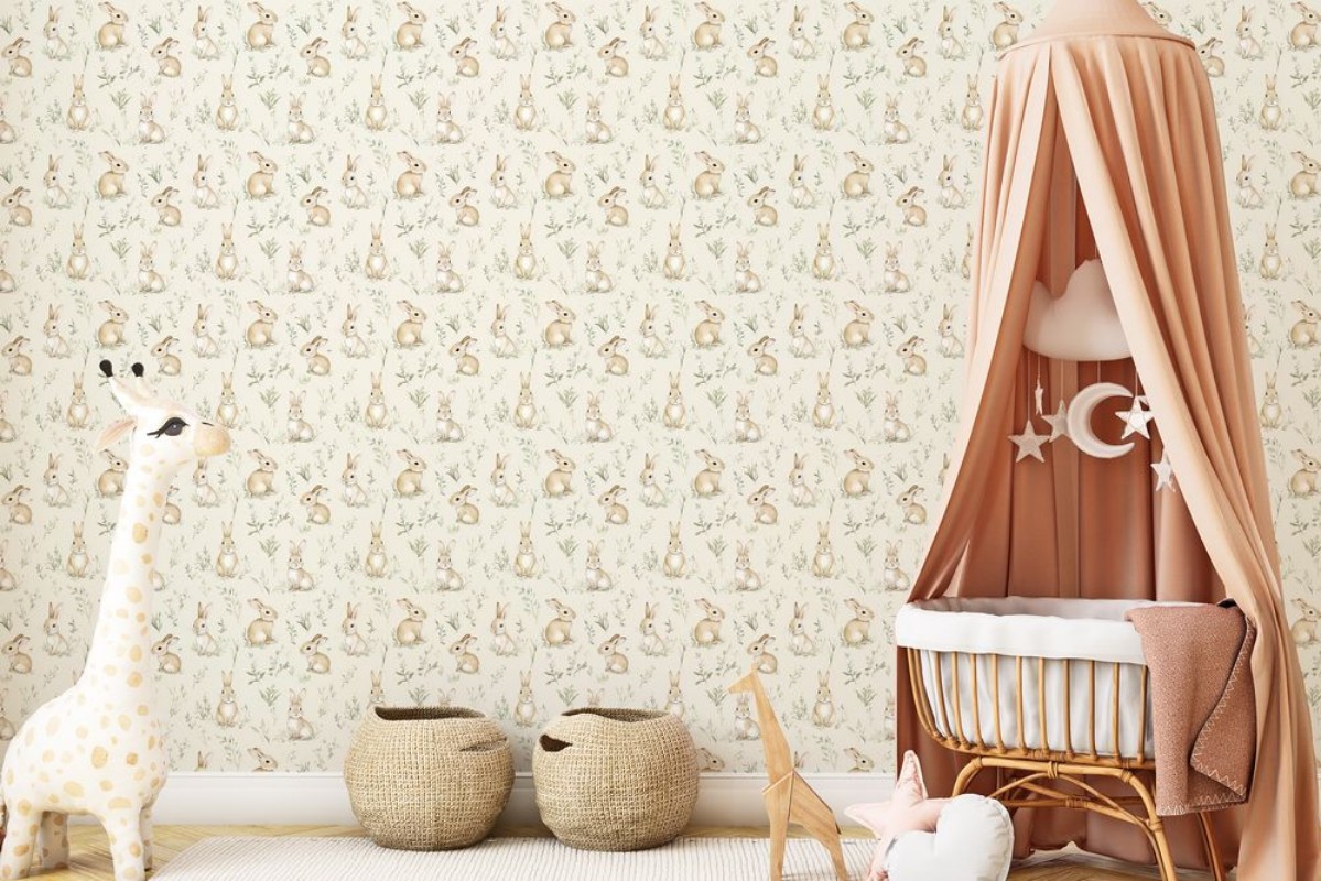 Bunny Dreams Cream White - 1026901-01 wallpaper Wallpassion