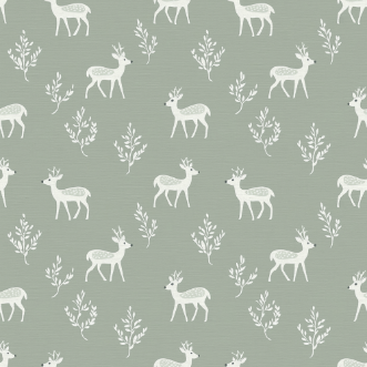 Dear deer Dusty Green - 1027501-01 wallpaper Wallpassion