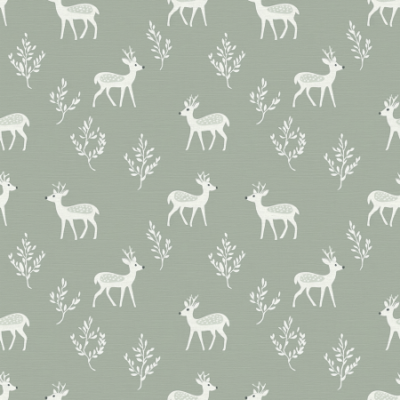 Dear deer Dusty Green - 1027501-01 wallpaper Wallpassion