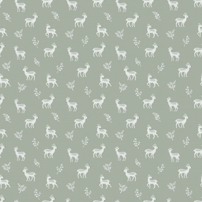 Dear deer Dusty Green miniature - 1027601-01 wallpaper Wallpassion