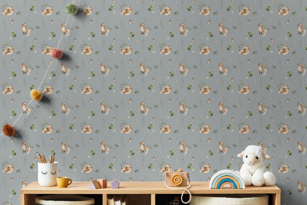 Fox garden Soft Blue - 1028001-02 wallpaper Wallpassion