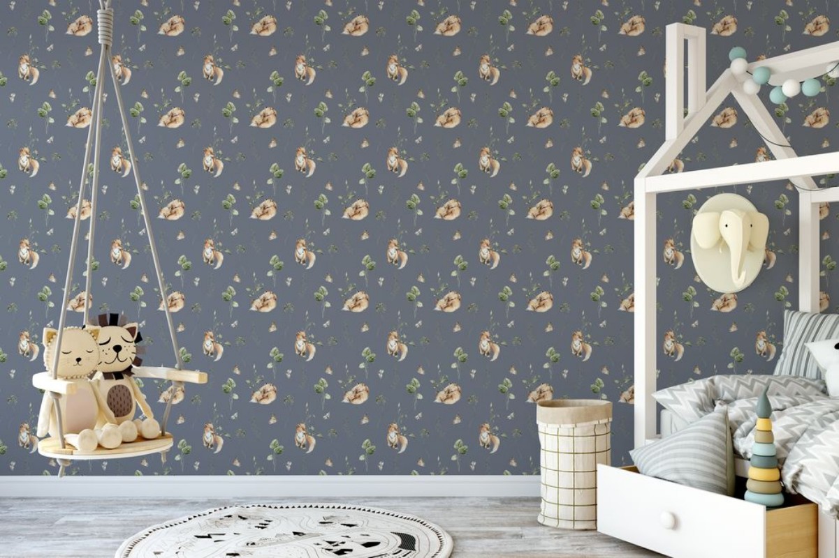 Fox garden Midnight Blue - 1028001-03 wallpaper Wallpassion