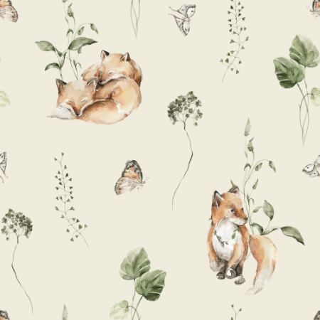 Fox garden Beige - 1028001-07 wallpaper Wallpassion