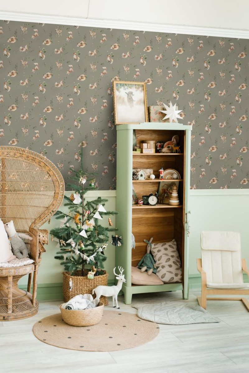 Wood land crew Forrest Green - 1028101-01 wallpaper Wallpassion