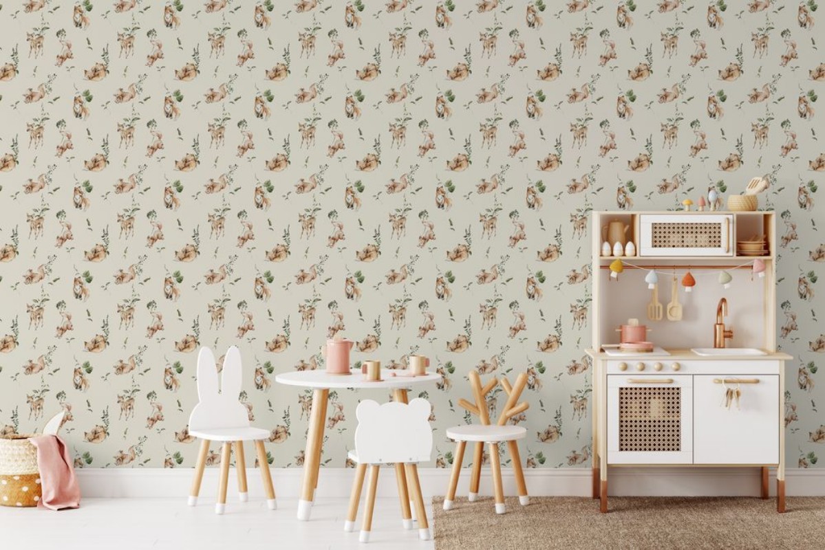 Wood land crew Cream White - 1028101-05 wallpaper Wallpassion