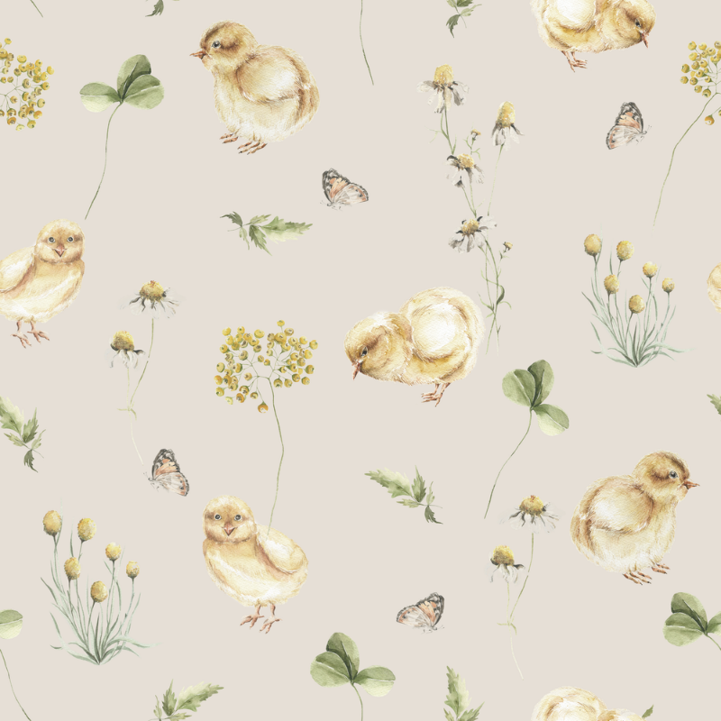 Chicken little story Beige - 1028301-03 wallpaper Wallpassion