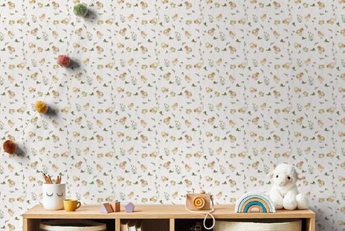 Chicken little story White - 1028301-04 wallpaper Wallpassion