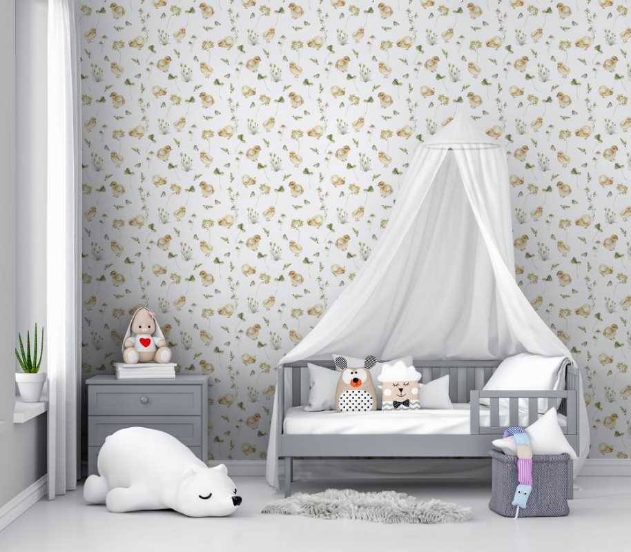 Chicken little story White - 1028301-04 wallpaper Wallpassion