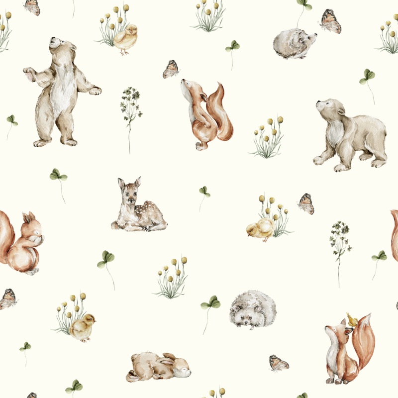 Wild friends Soft Yellow - 1028401-01 wallpaper Wallpassion