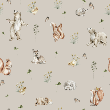 Wild friends Dusty Pink - 1028401-07 wallpaper Wallpassion