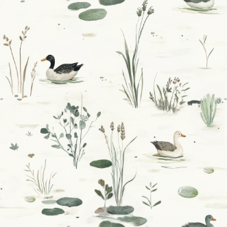 Magic pond Cream White - 1029201-01 wallpaper Wallpassion