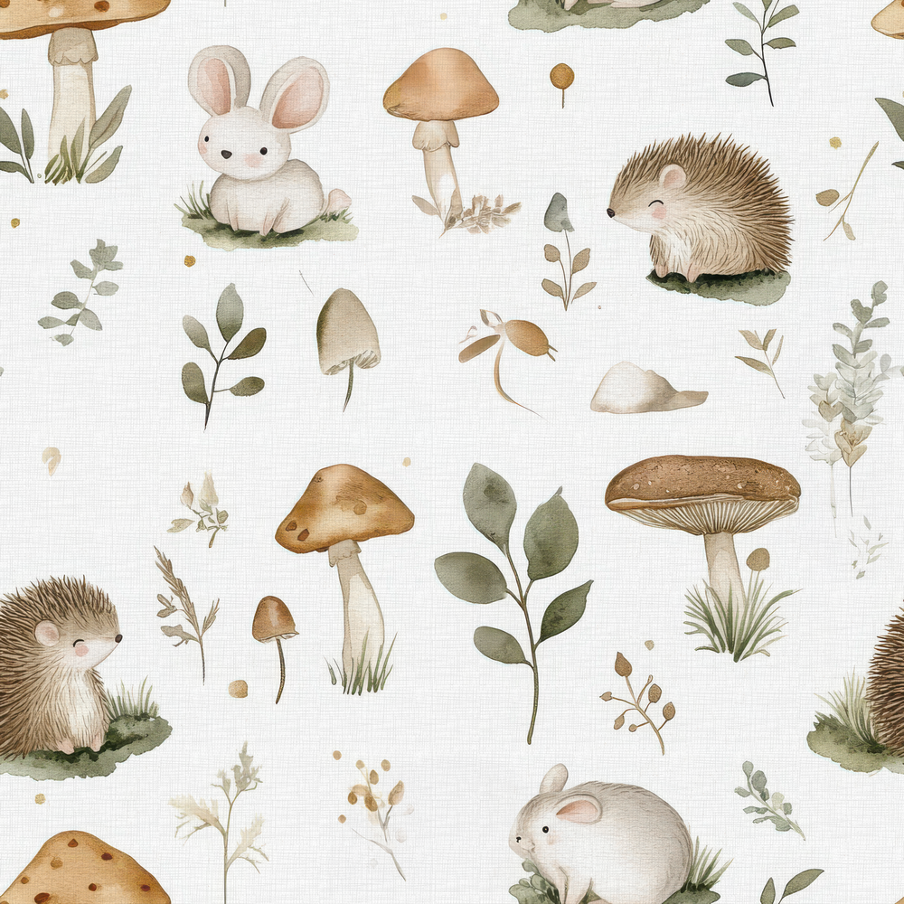 Mushroom dream Soft Grey - 1029301-01 wallpaper Wallpassion