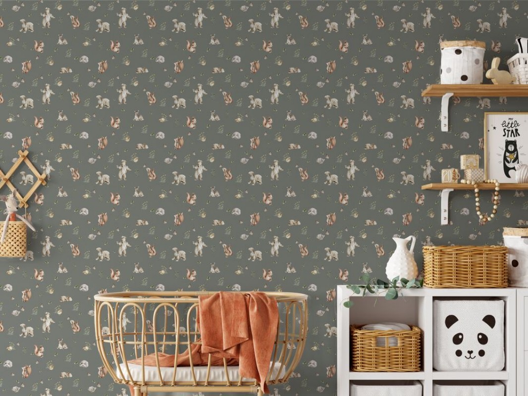 Wild friends Forrest Green - 1028401-02 wallpaper Wallpassion