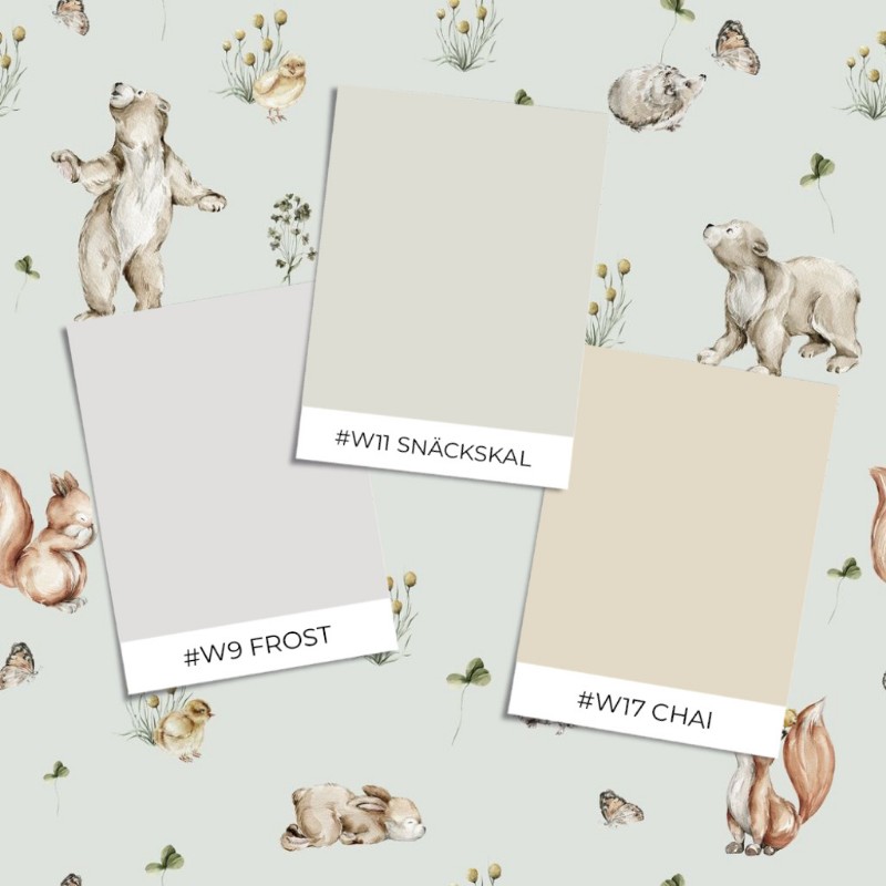 Wild friends Soft Mint - 1028401-04 wallpaper Wallpassion