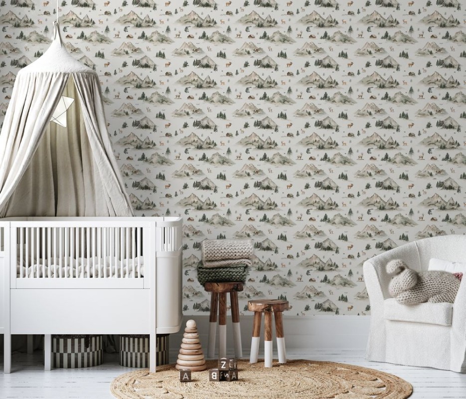 Mountain lodge Cream Beige - 1029401-01 wallpaper Wallpassion