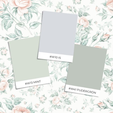 Coloring Rose garden Light Blue - 1027801-01 paint Wallpassion