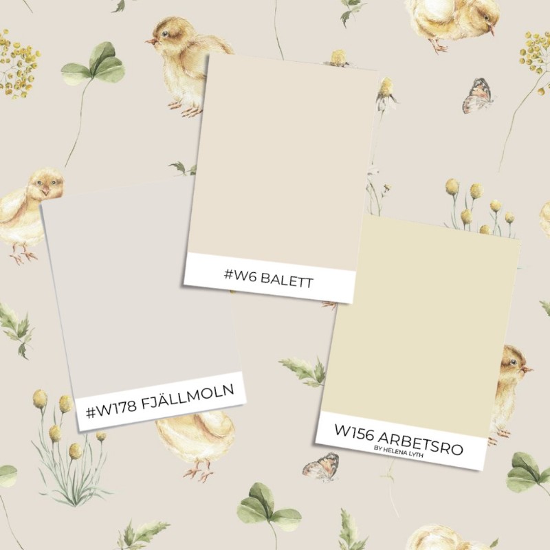 Coloring Chicken little story Beige - 1028301-03 paint Wallpassion