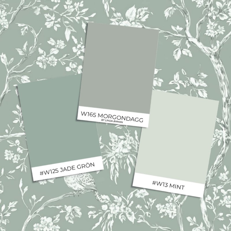 Sample style - Vintage owls Sage Green - 1027401-01 paint 