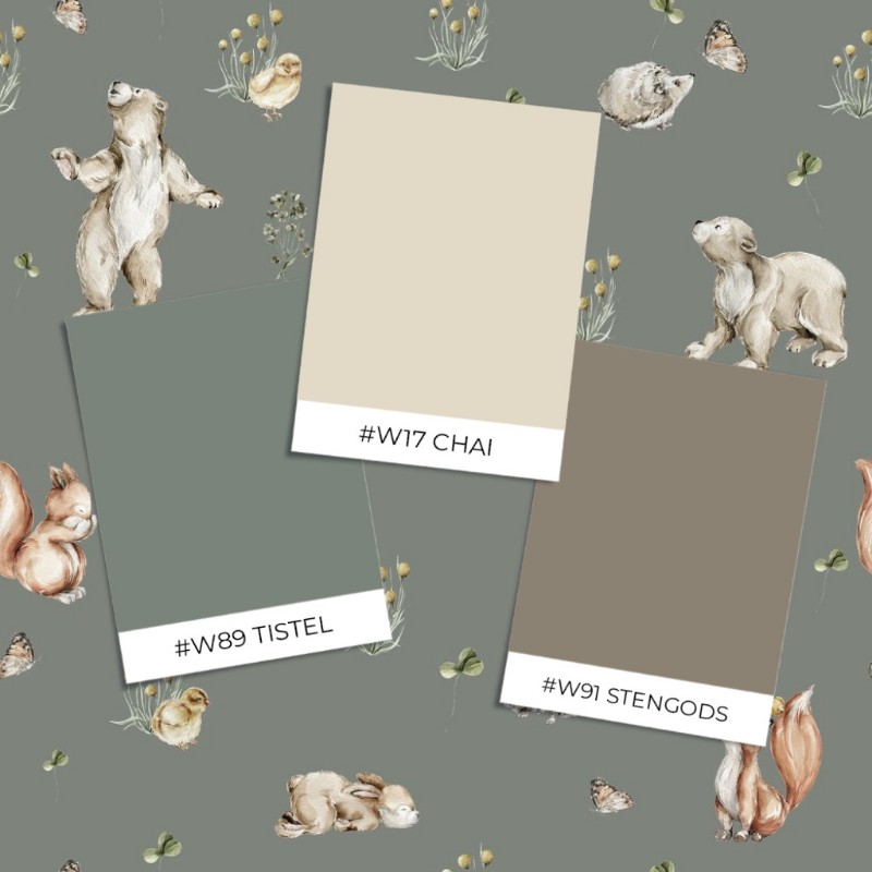 Sample style - Wild friends Forrest Green - 1028401-02 paint 