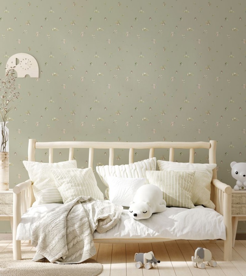 Sweet little friends Green - 1028501-02 wallpaper Wallpassion