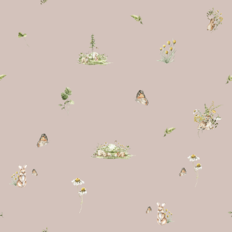 Sweet little friends Dark Pink - 1028501-05 wallpaper Wallpassion