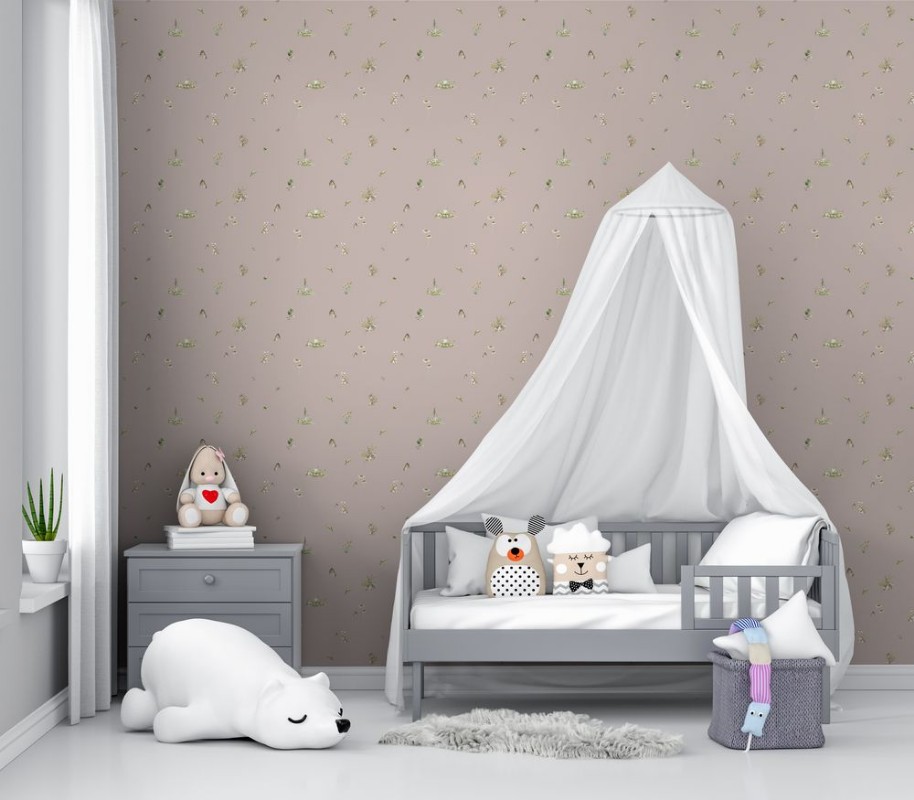 Sweet little friends Dark Pink - 1028501-05 wallpaper Wallpassion