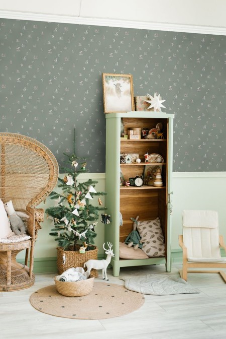 Fairy tale magic Sage Green - 1029601-03 wallpaper Wallpassion