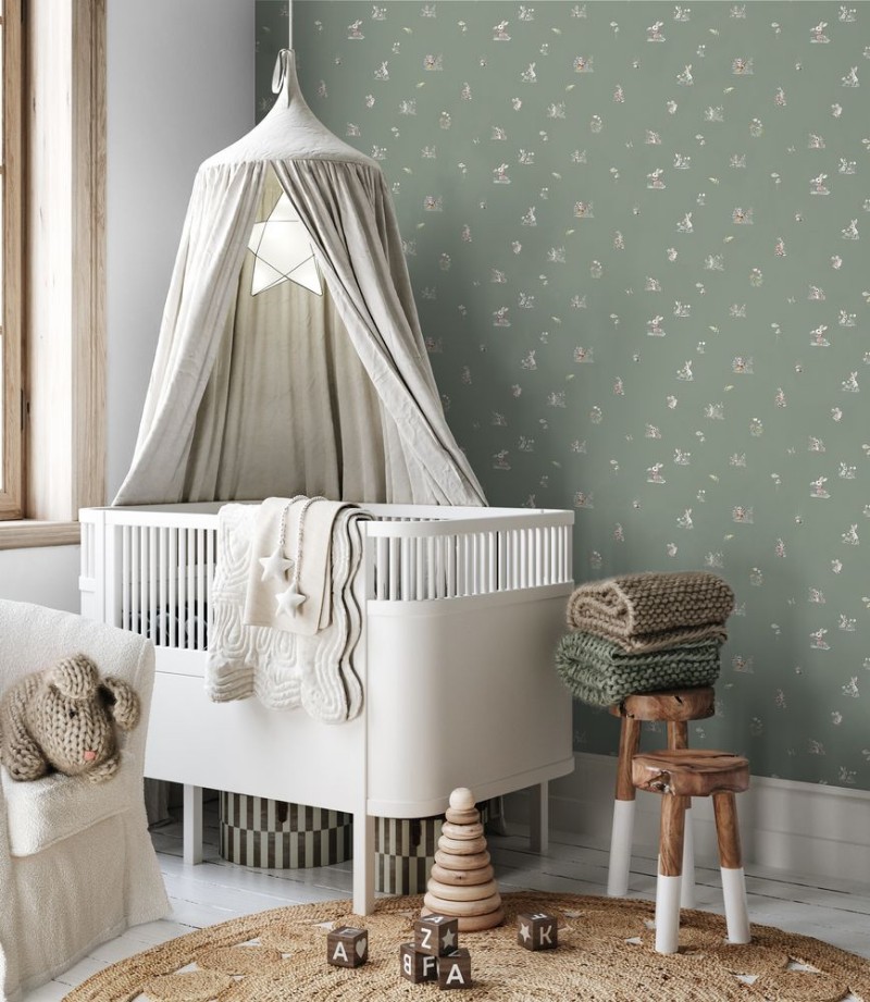 Fairy tale magic Sage Green - 1029601-03 wallpaper Wallpassion