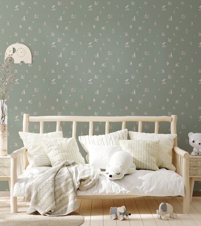 Fairy tale magic Sage Green - 1029601-03 wallpaper Wallpassion