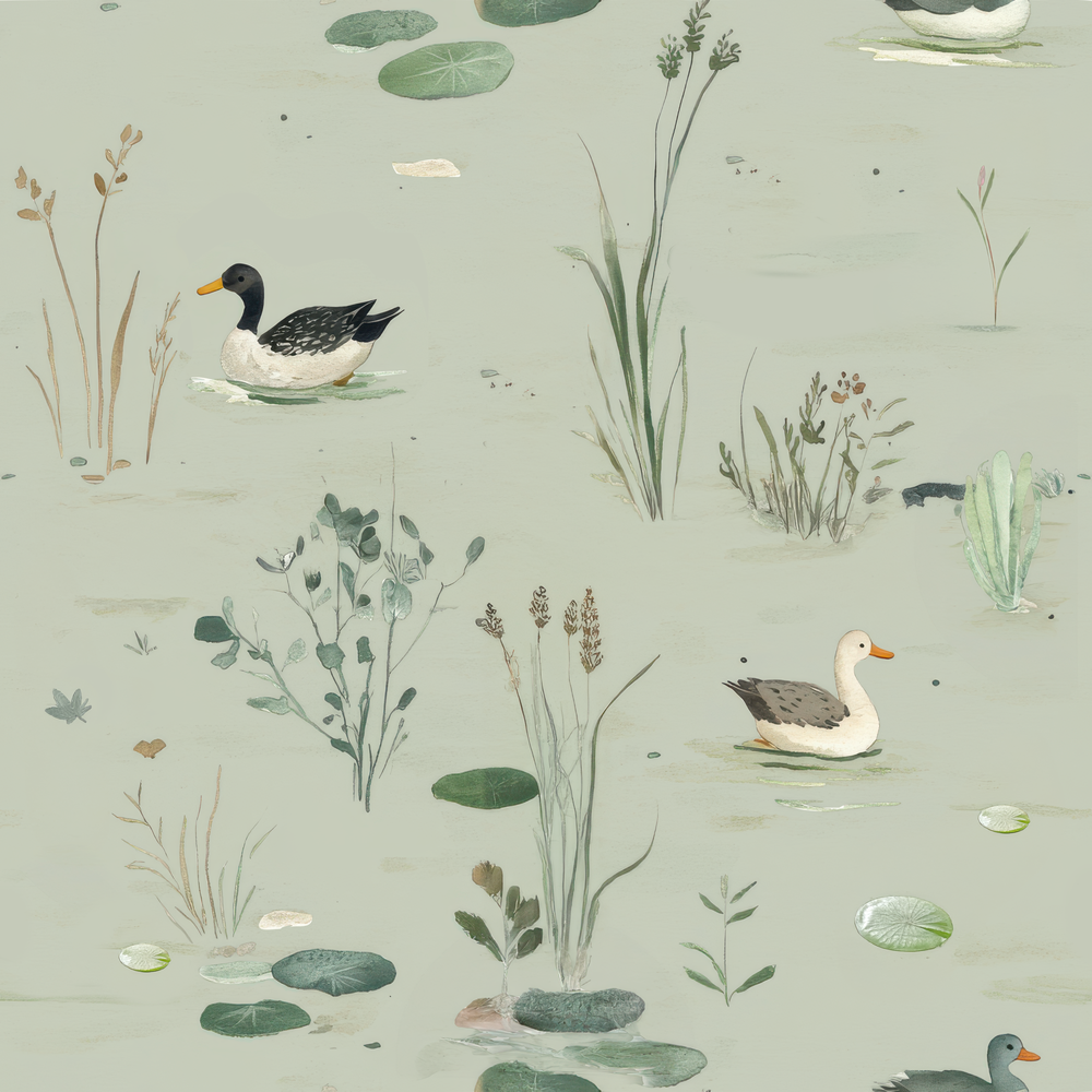 Magic pond Soft Green - 1029201-04 wallpaper Wallpassion