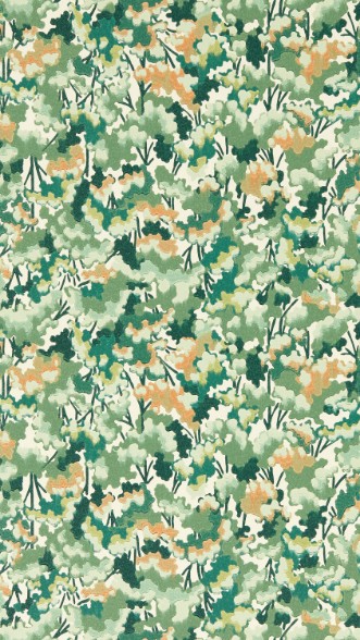 Tree Tops Forest/Clay/Evergreen - HRTW113120 wallpaper Harlequin