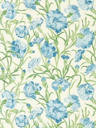 Fleur de Joie French Blue/Succulent/Soft Focus - HRTW113134 wallpaper Harlequin