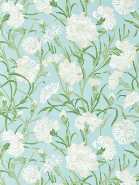 Fleur de Joie Chalk/Emerald/Sky - HRTW113135 wallpaper Harlequin