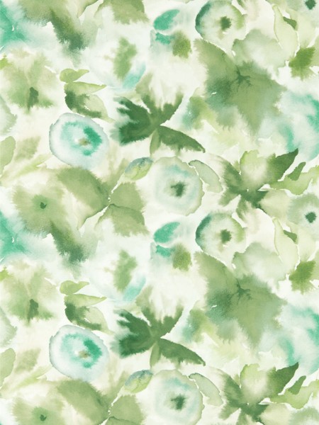 Flores Clover/Kelly/Aqua - HRTW113137 wallpaper Harlequin