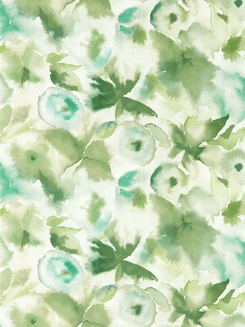 Flores Clover/Kelly/Aqua - HRTW113137 wallpaper Harlequin