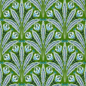 Attingham Cobalt/Green - W0193/01 wallpaper 