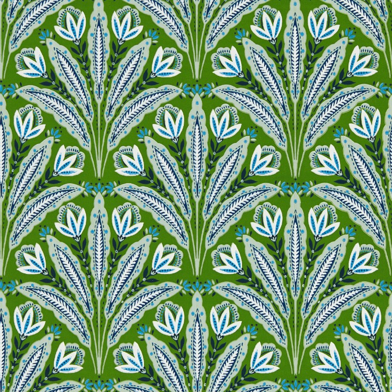 Attingham Cobalt/Green - W0193/01 wallpaper 