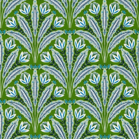 Attingham Cobalt/Green - W0193/01 wallpaper 